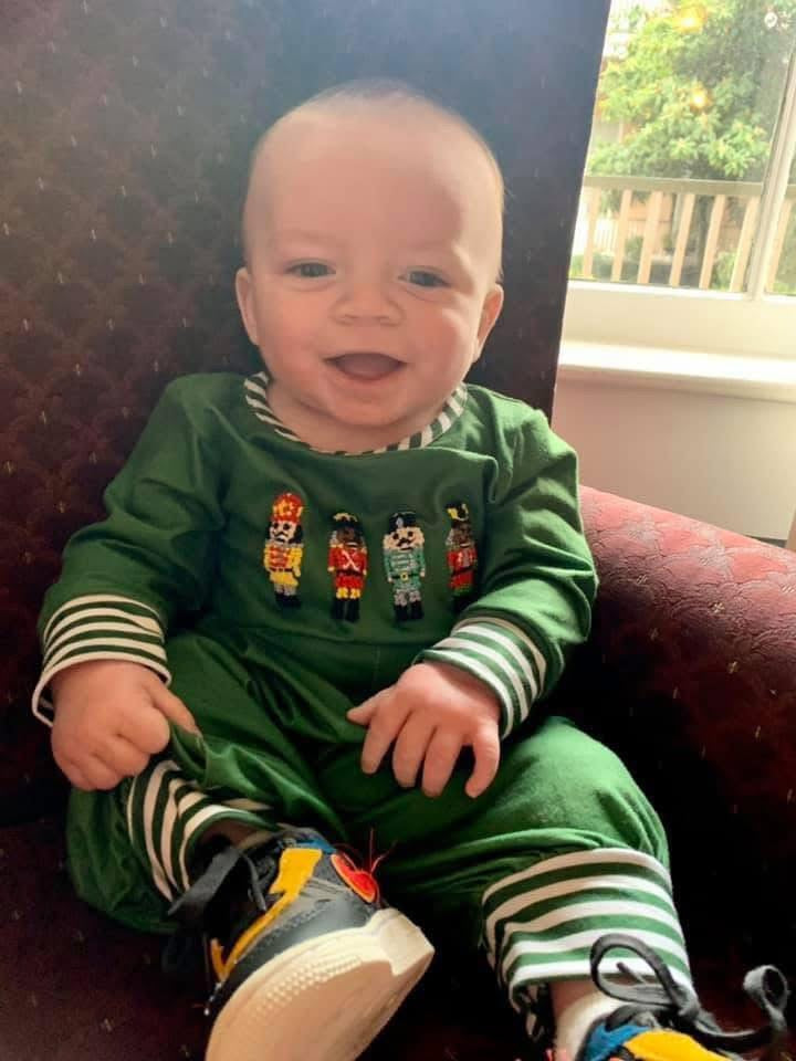 RTS: Noble Nutcrackers- Boys French Knot Romper