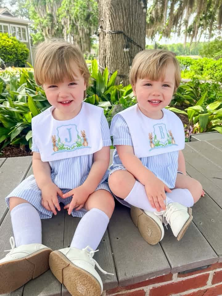 Pre Order 148: Bunny Crest- Boys Woven Short Set