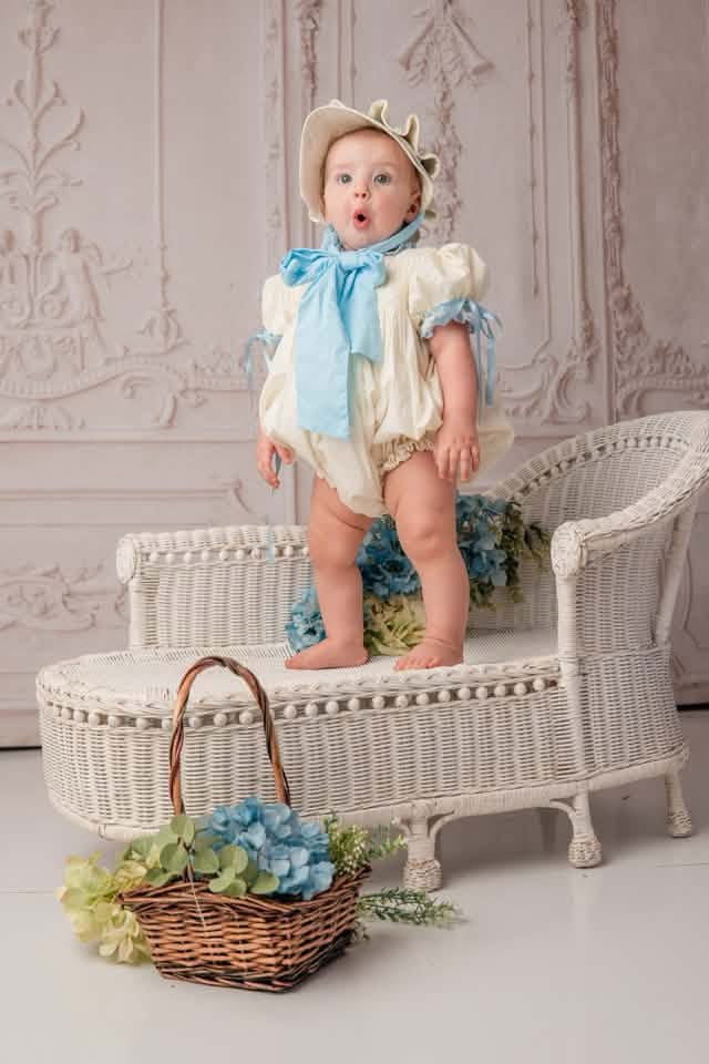 Pre Order 148: Yellow Sellers Heirloom- Girls Woven Bonnet