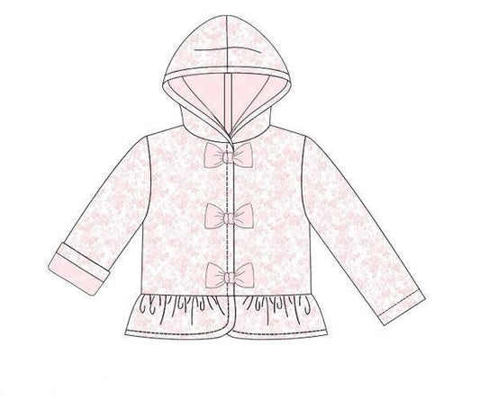 RTS: Girls Only - Pink Floral Bow Jacket