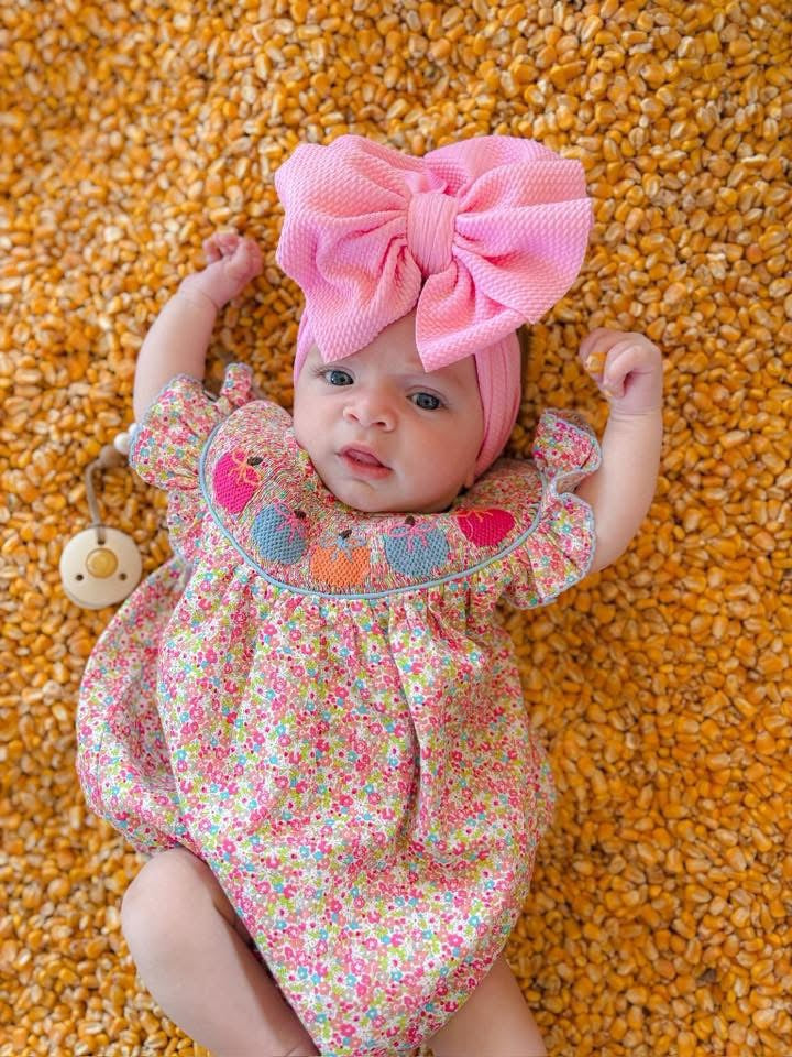 RTS: Remy's Pumpkins- Girls Woven Bishop Bubble