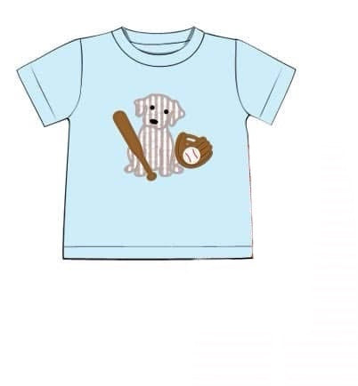 RTS: Baseball Puppy- Boys Knit Shirt