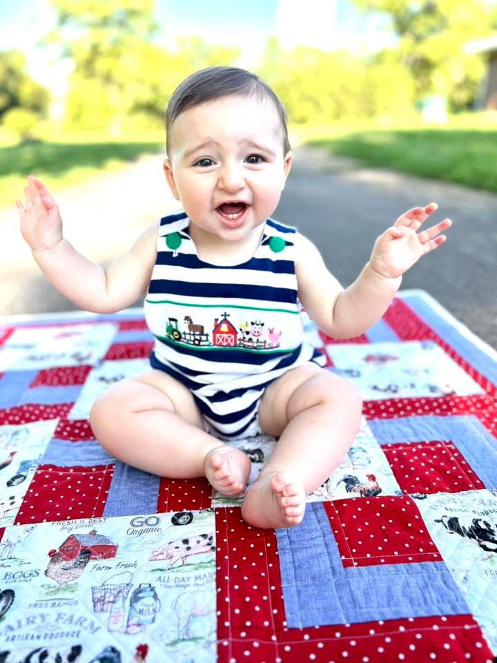 Pre Order 141: Boys Only- OG Smocked Farm Knit Bubble