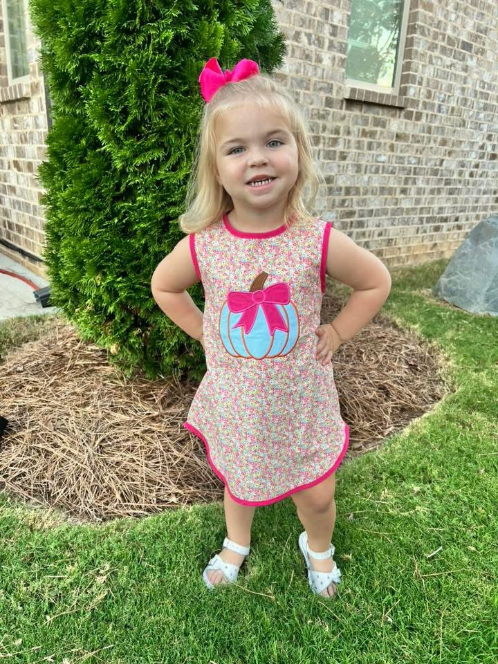 RTS: Remy's Pumpkins- Girls Woven Dress