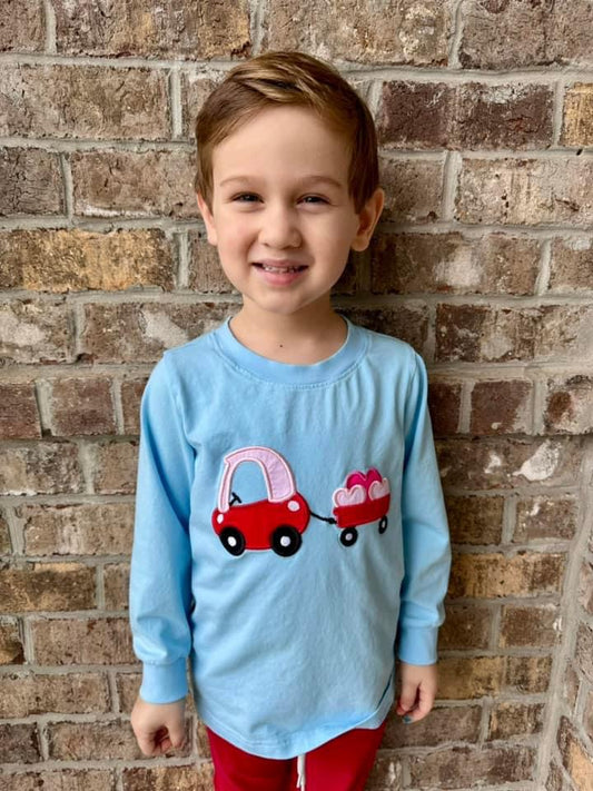 RTS: Valentines Shirt Only- Boys Cozy Coupe