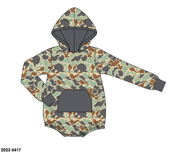 RTS: Boys Only- Hooded Camo Bubble
