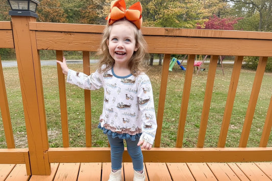 RTS: SS Busy Bees- Girls Knit Legging Set (No Monogram)