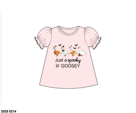 RTS: Halloween Shirt Only- Spooky Lil' Goosey Girls Shirt
