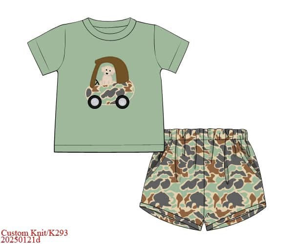 Pre Order 149: Boys Only- Camo Coupe Shortie Set