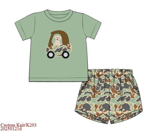 Pre Order 149: Boys Only- Camo Coupe Shortie Set