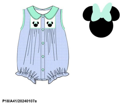 Pre Order 149: Minty Mouse- Girl Smocked Bubble