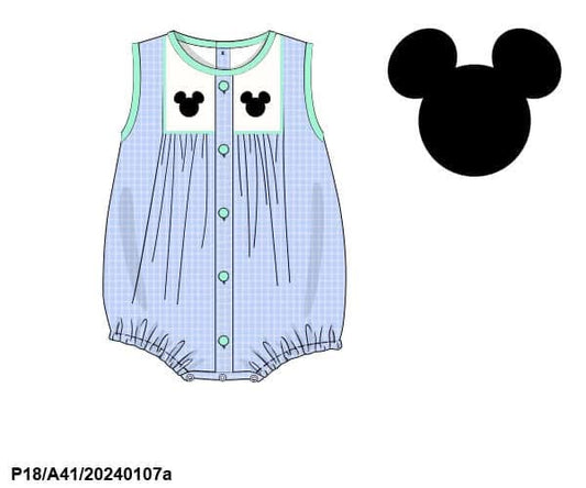 Pre Order 149: Minty Mouse- Boy Smocked Bubble