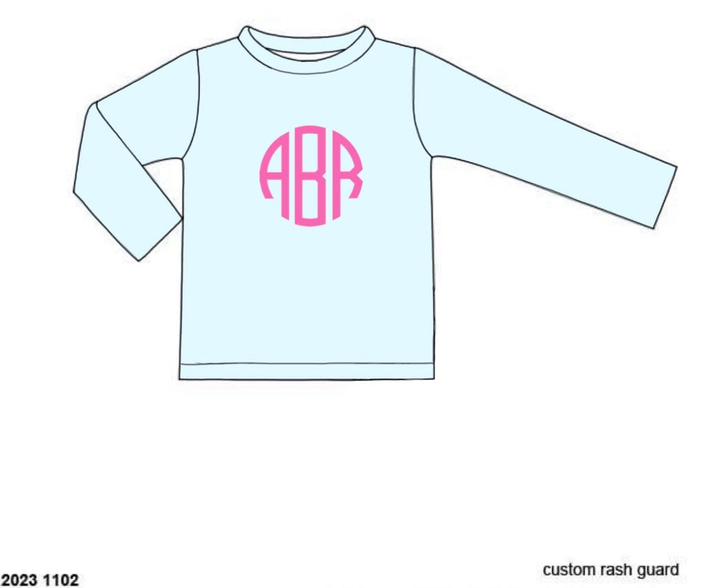 Pre Order 103 Tropical Isle Boys Rash Guard Top Busy Bee Smocks!