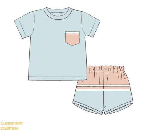 RTS: Finlee Collection- Boys Knit Shortie Set