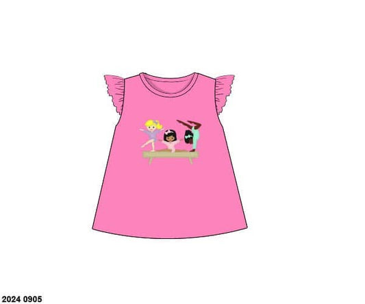 RTS: Girls Casual Mix & Match- Knit Gymnast Shirt
