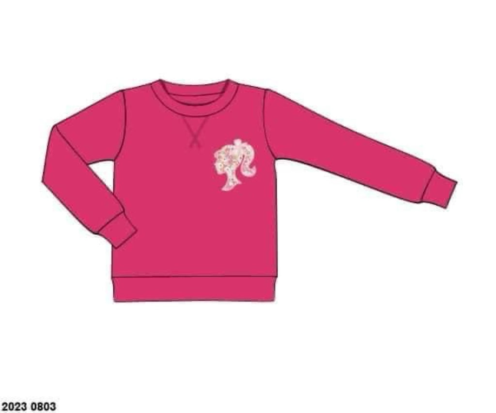 RTS: Girls Only- Barbie Mom/Kids Knit Pullover (No Monogram)