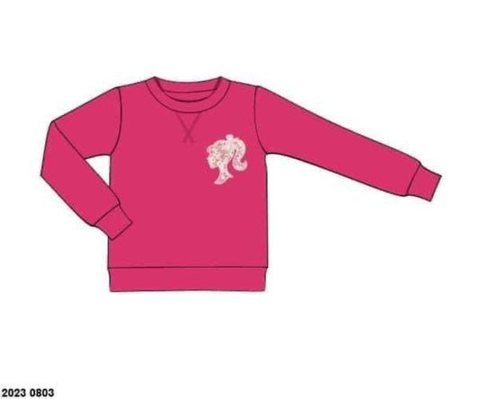 RTS: Girls Only- Barbie Mom/Kids Knit Pullover