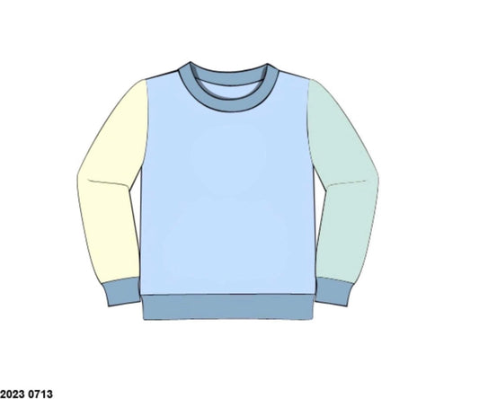 RTS: Winter Colorblock- Mom/Boys Knit Pullover (No Monogram)