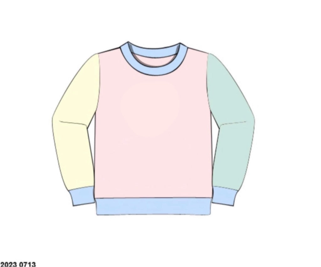 RTS: Winter Colorblock- Mom/Girls Knit Pullover(No Monogram)