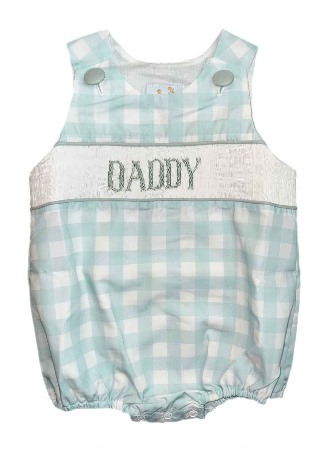 RTS: Boys Finlee Floral & Avery Gingham Bubble “Daddy”