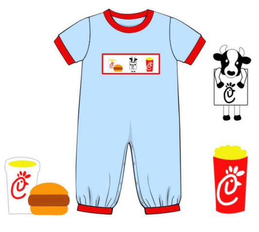 Customer Choice Pre Order 1: Boys Chicken Puppy Romper