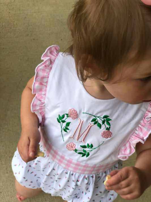 Customer Choice Pre Order 1: Girls Rosebud Embroidered Bubble