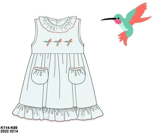 Customer Choice Pre Order 1: Girls Hummingbird Knit Dress