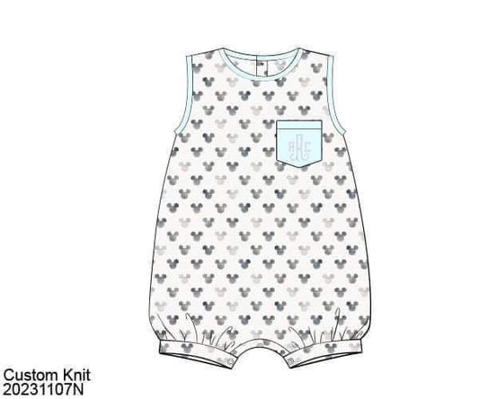 Customer Choice Pre Order 1: Boys Watercolor Mouse Bubble Romper