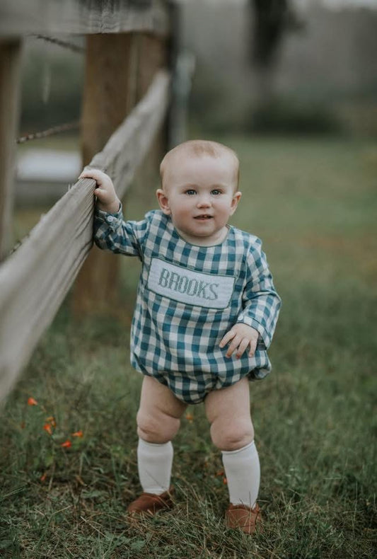 Customer Choice Pre Order 1: Boys Linen Name Smock Bubble