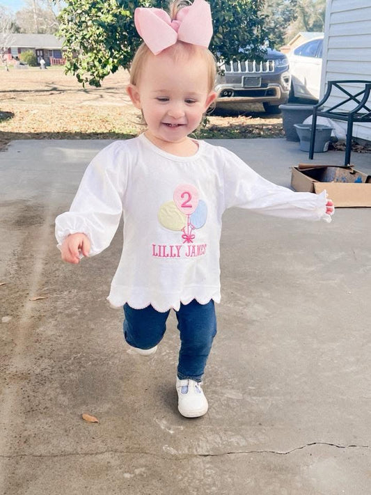 Customer Choice Pre Order 1: Girls Balloon Party Shirt
