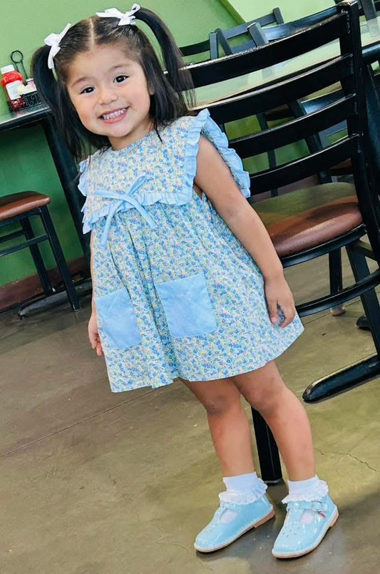 Customer Choice Pre Order 1: Girls Azure Floral Bubble