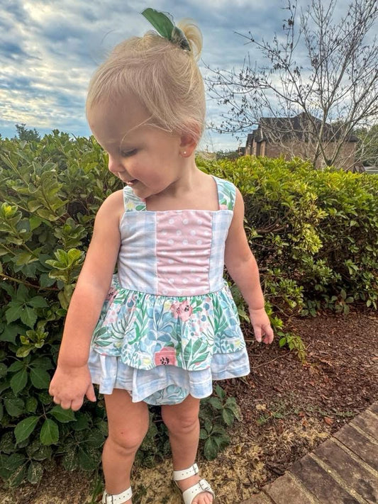 Customer Choice Pre Order 1: Girls Palmetto Knit Bloomer Set