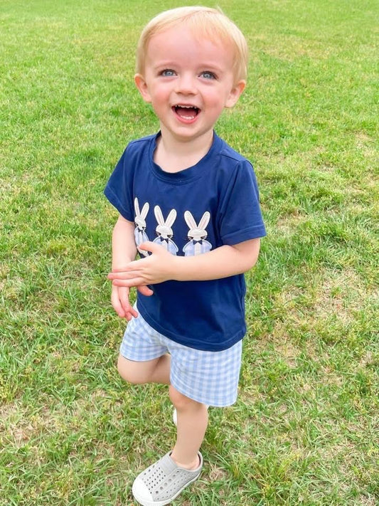 Customer Choice Pre Order 1: Boys Appliqué Bunny Shirt