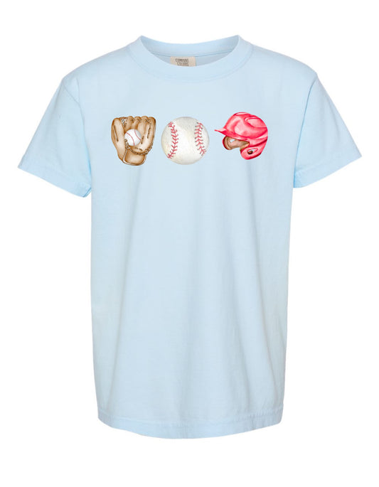 RTS: Play Ball!- Blue Jax & James Comfort Color T-Shirt