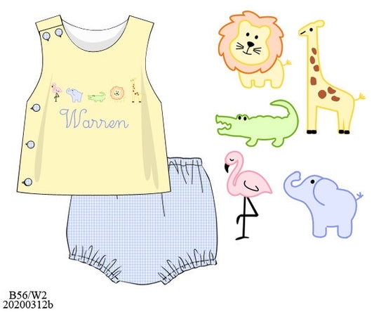 Customer Choice Pre Order 1: Boys Zoo Animal Diaper Set