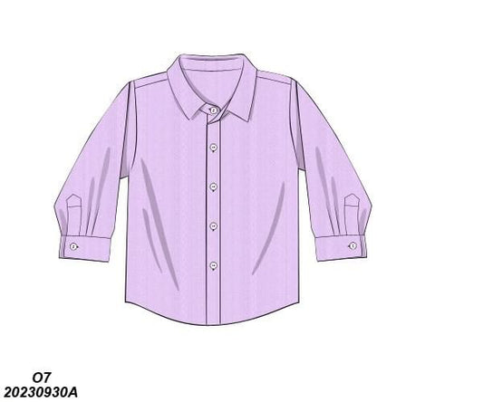 RTS: Lily Lavender- Dad/Boys Linen Button Up Shirt