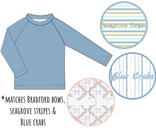 RTS: Bradford Bows- Boys Solid Rash Guard Top