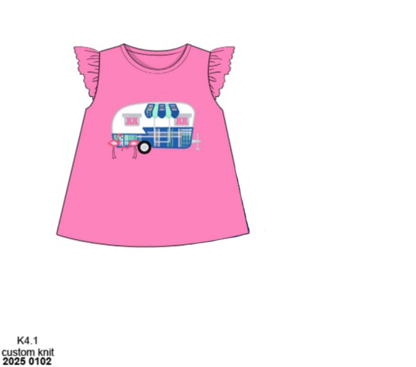 RTS: Miscellaneous Matches- Girls Camper Appliqué Shirt