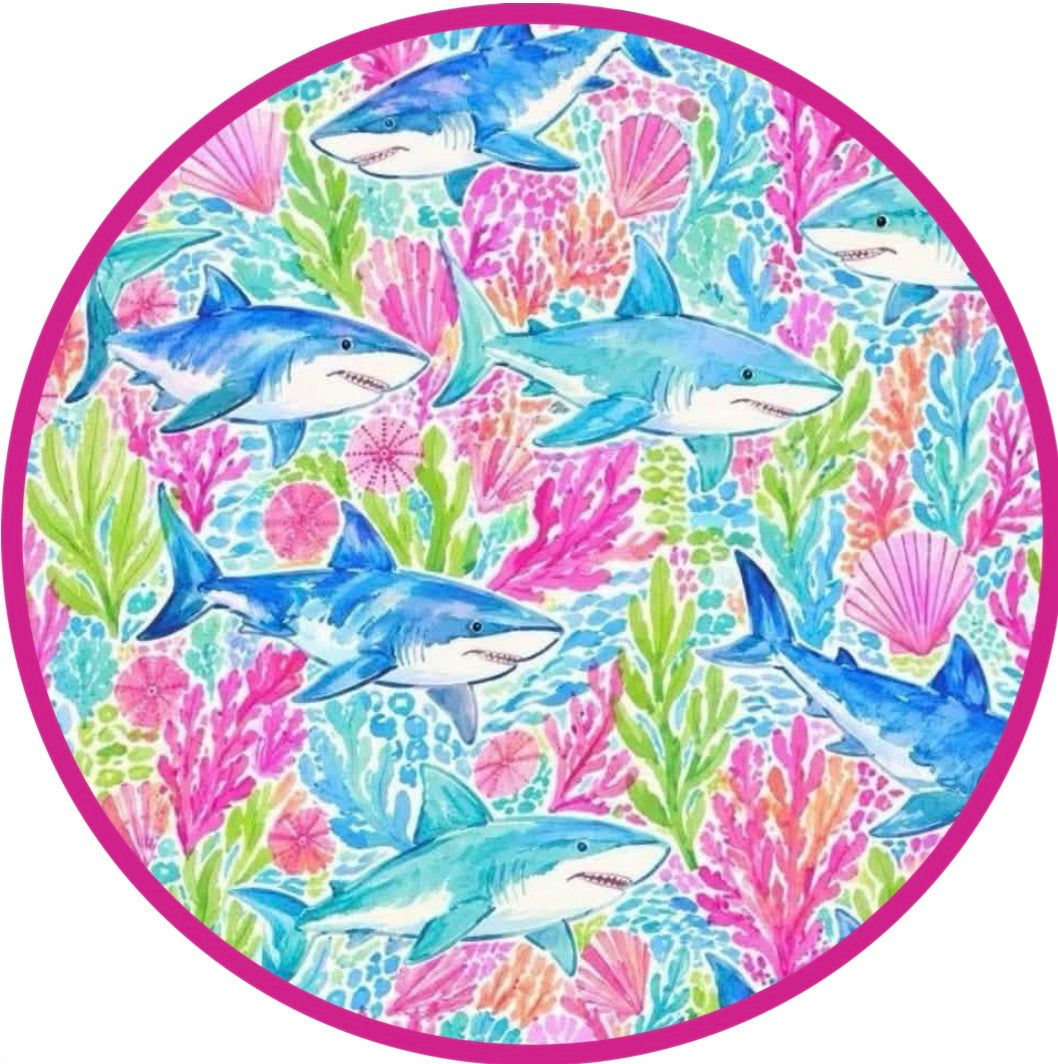 Pre Order 152: Neon Sharks- Boys 1pc Rashguard Swim