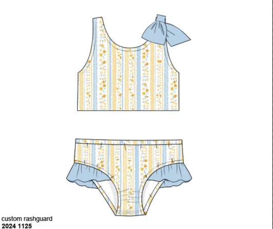 RTS: Goldie Swim- Girls 2pc  Rash Guard Swim