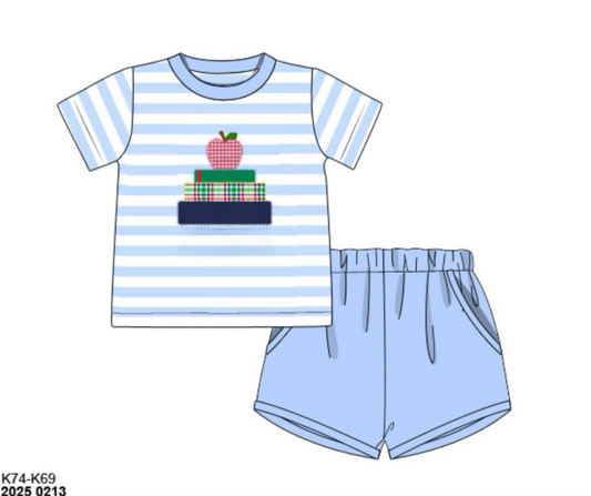 RTS: Book Club- Boys Knit Shortie Set