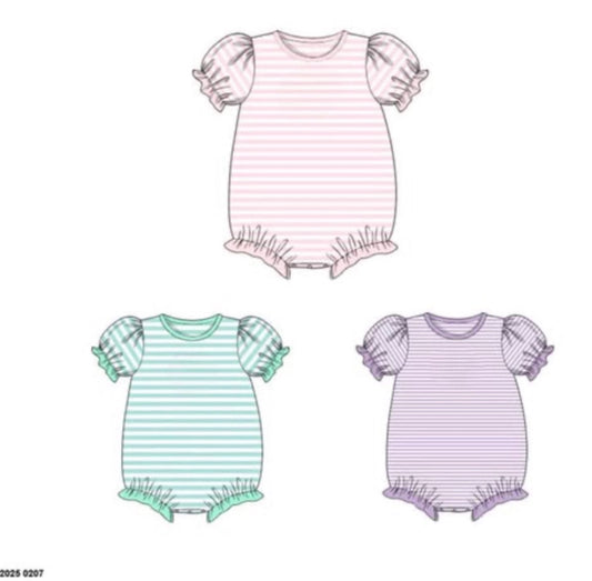 RTS: Trio Basics- Girls Knit Stripe Bubbles
