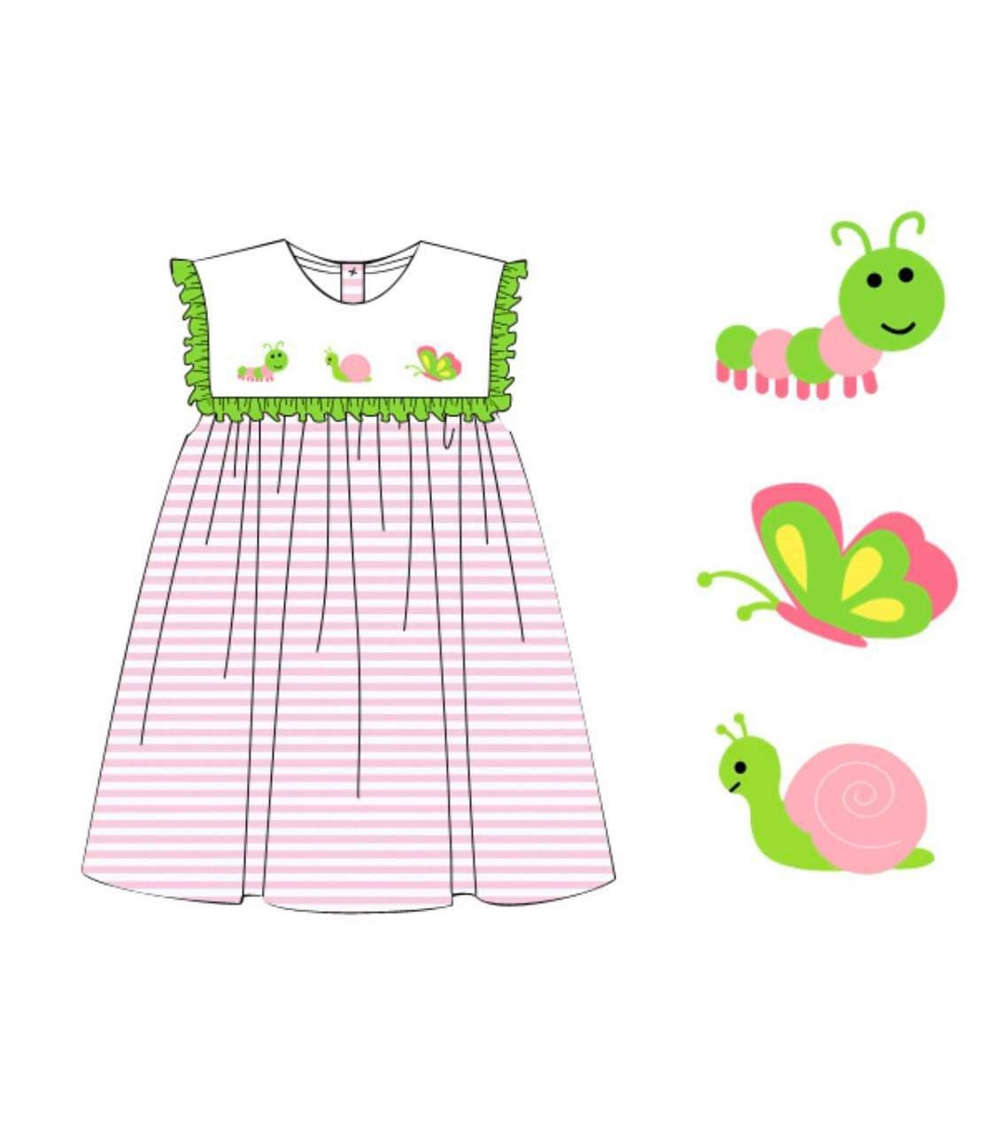 RTS: Loodle Bugs- Girls Knit Dress