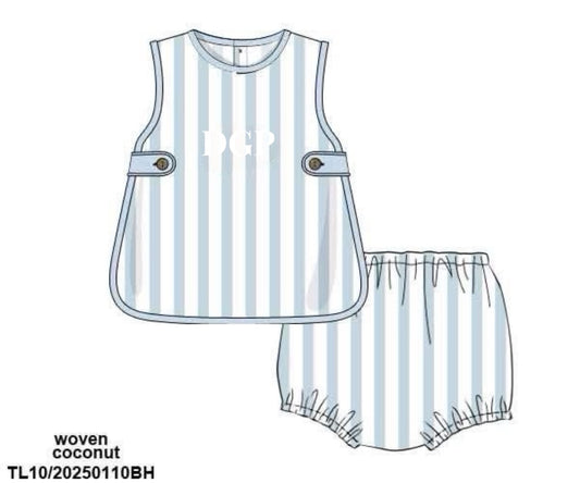 RTS: Wellington- Boys Woven Apron Diaper Set "DGP"