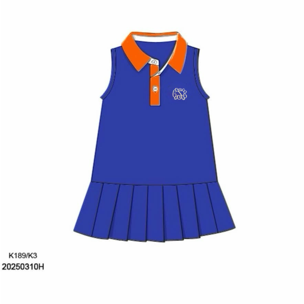 RTS: Gator Chomp- Girl Knit Tennis Dress "CSE"