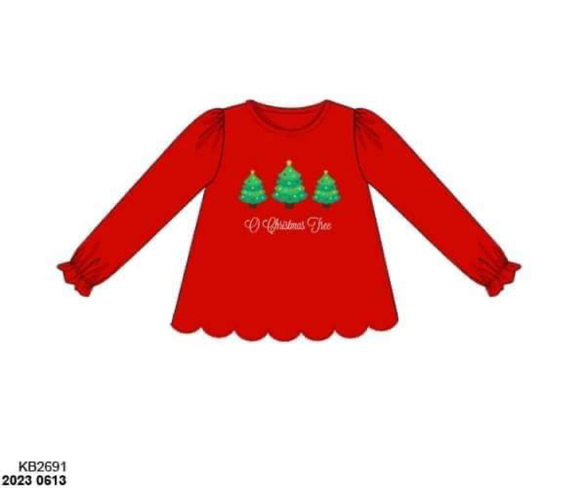 RTS: Shirt Only- Girls O Christmas Tree