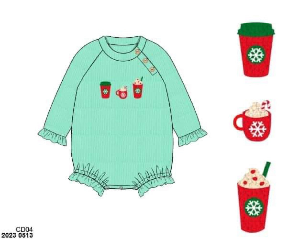 RTS: Christmas Sweaters- Girls Hot Drinks Bubble