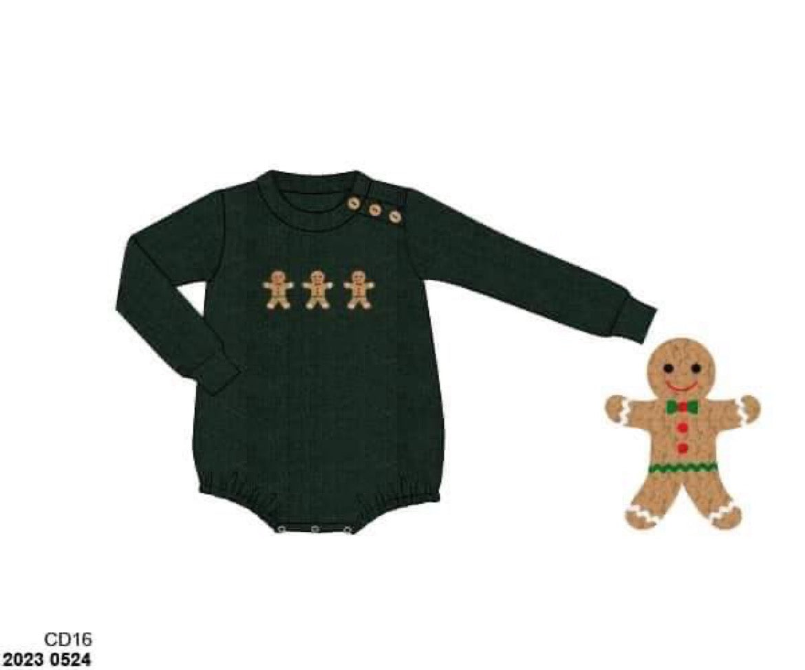 RTS: Christmas Sweaters- Boys Gingerbread Man Bubble