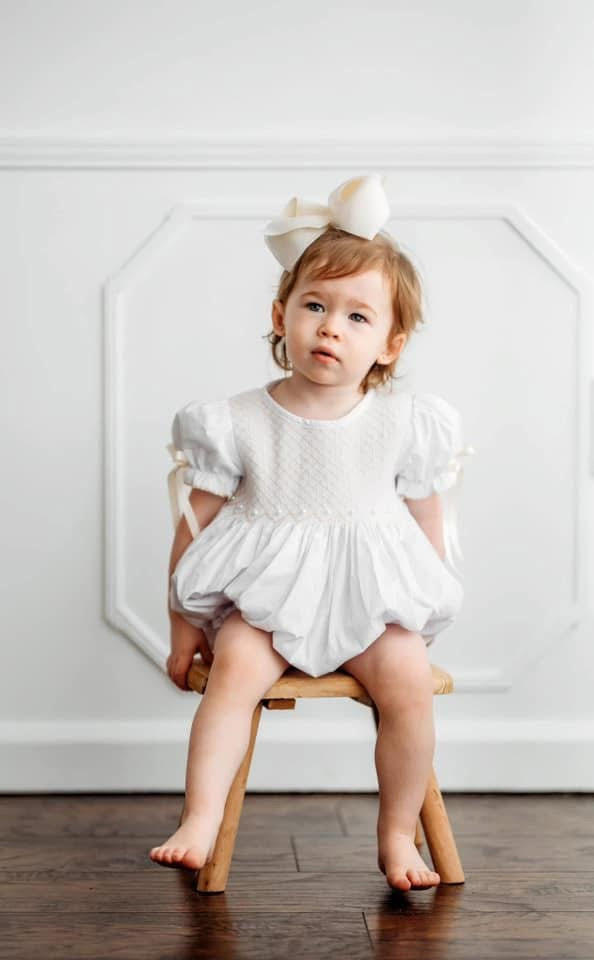 Pre Order 133: Hattie's Heirloom- Girls Woven Bubble