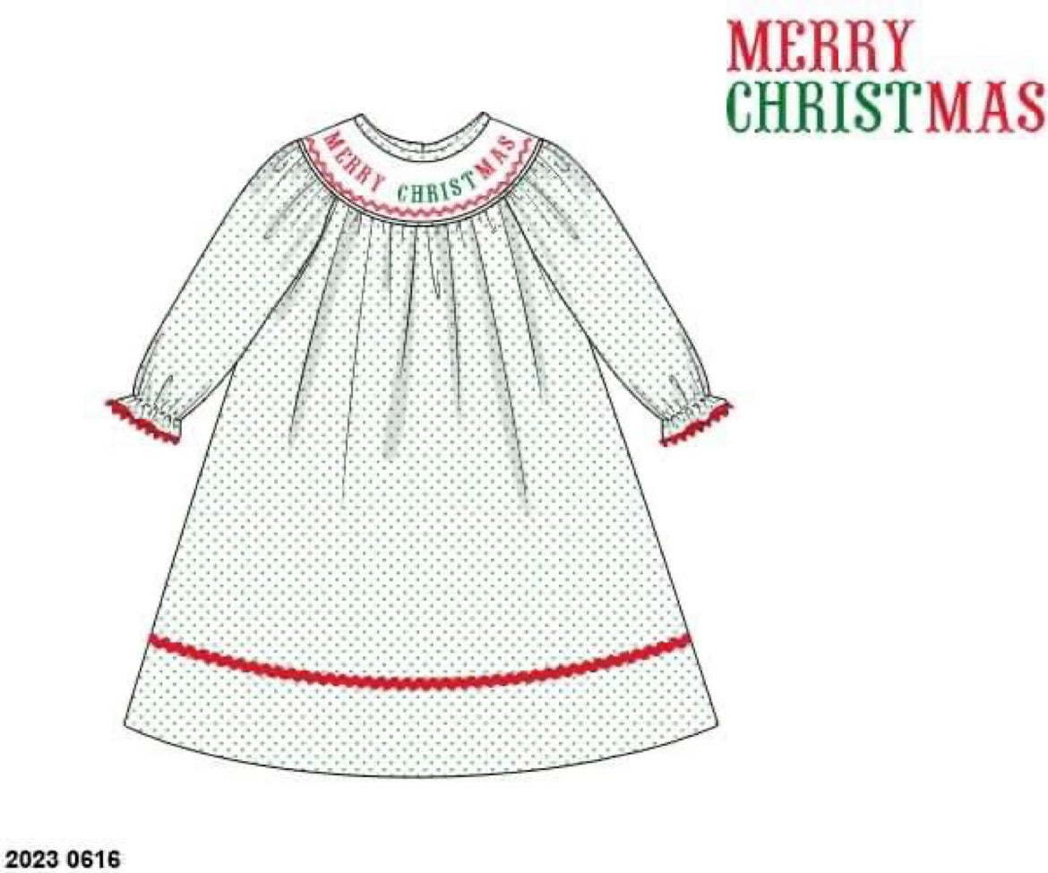 RTS: Merry CHRISTmas- Girls Knit Dress